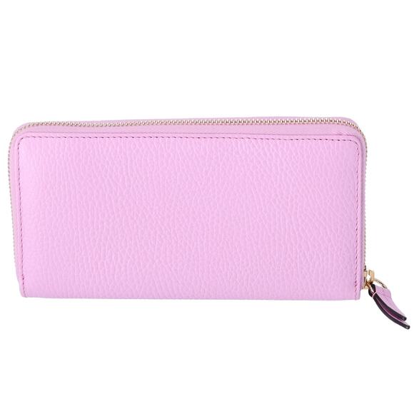 Gucci Dollar Calfskin GG Marmont Bosco Zip Around Wallet Malva - Picture 2 of 5